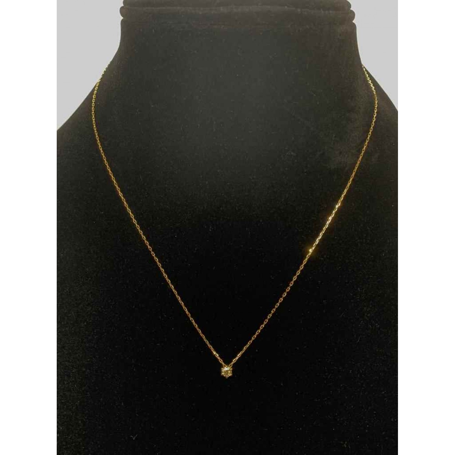 Hexagon 10K Gold Diamond Chain