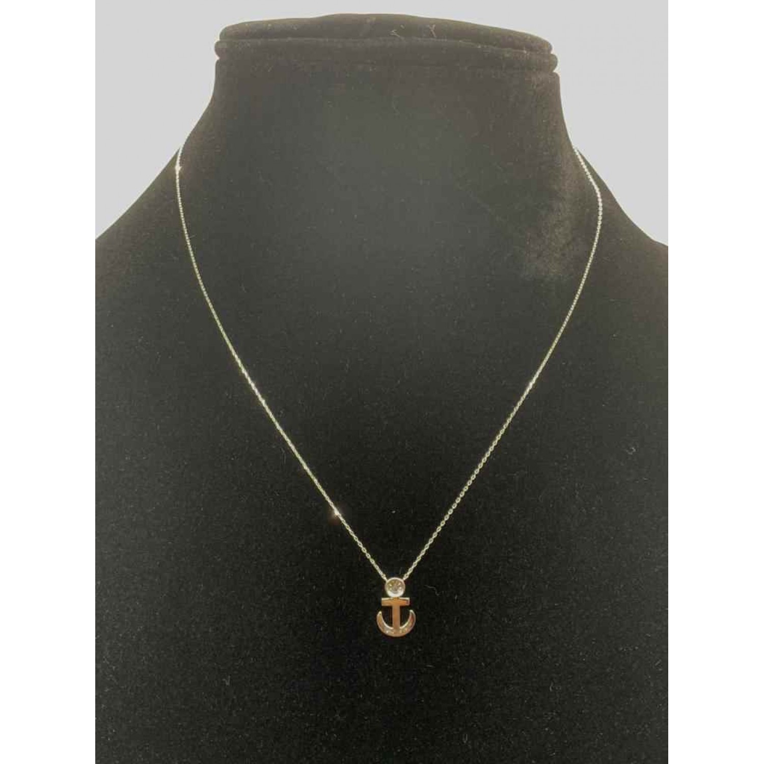 Vintage Necklace Anchor Nautical 18K Gold Chain