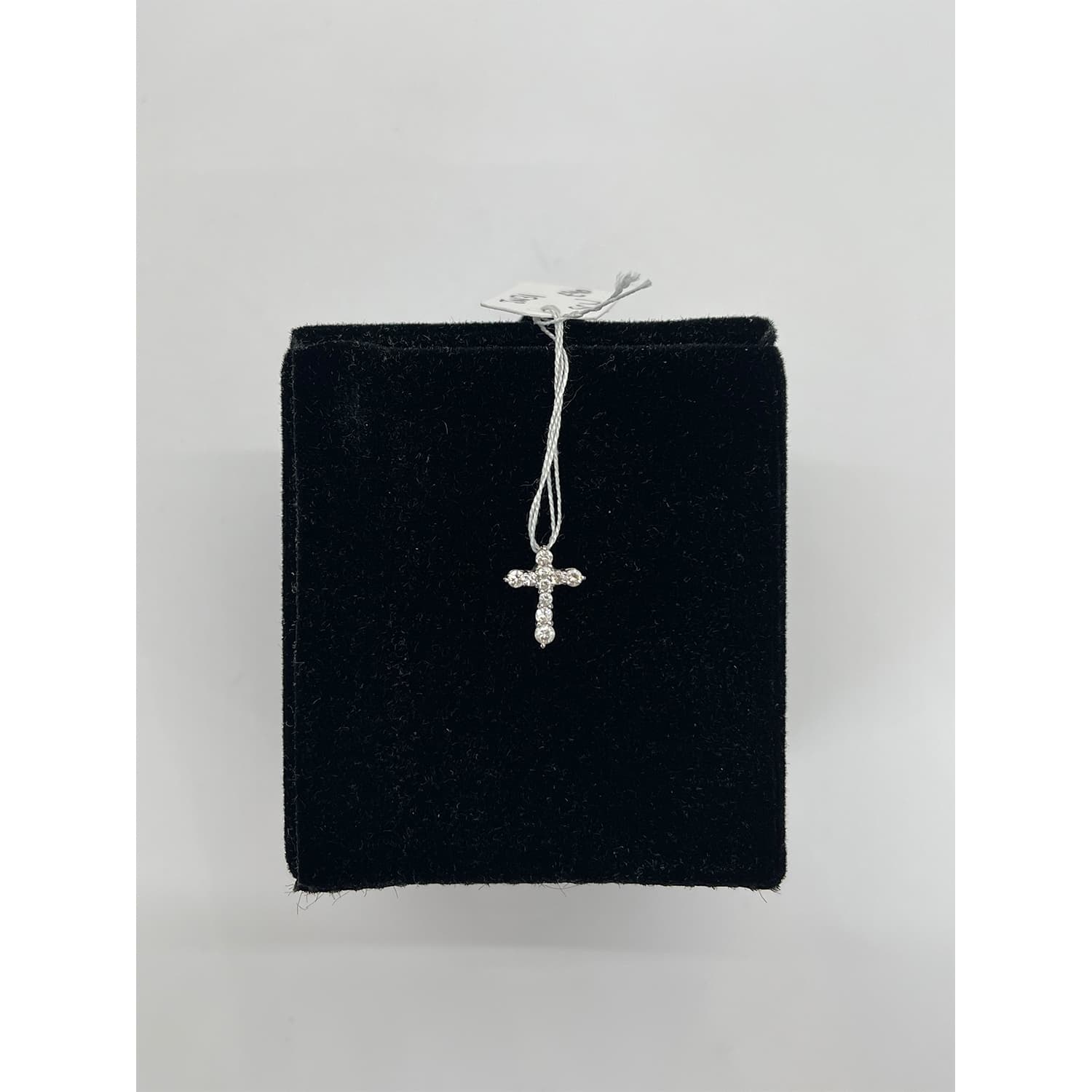 18K Gold Cross Diamond Pendant Chain