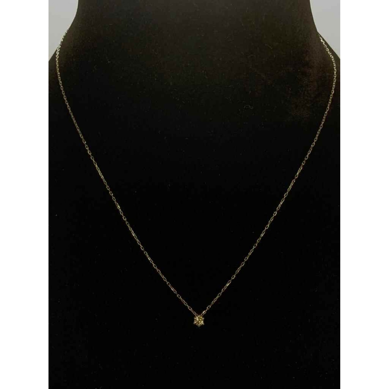 10K Gold Hexagon Shape Pendant Chain