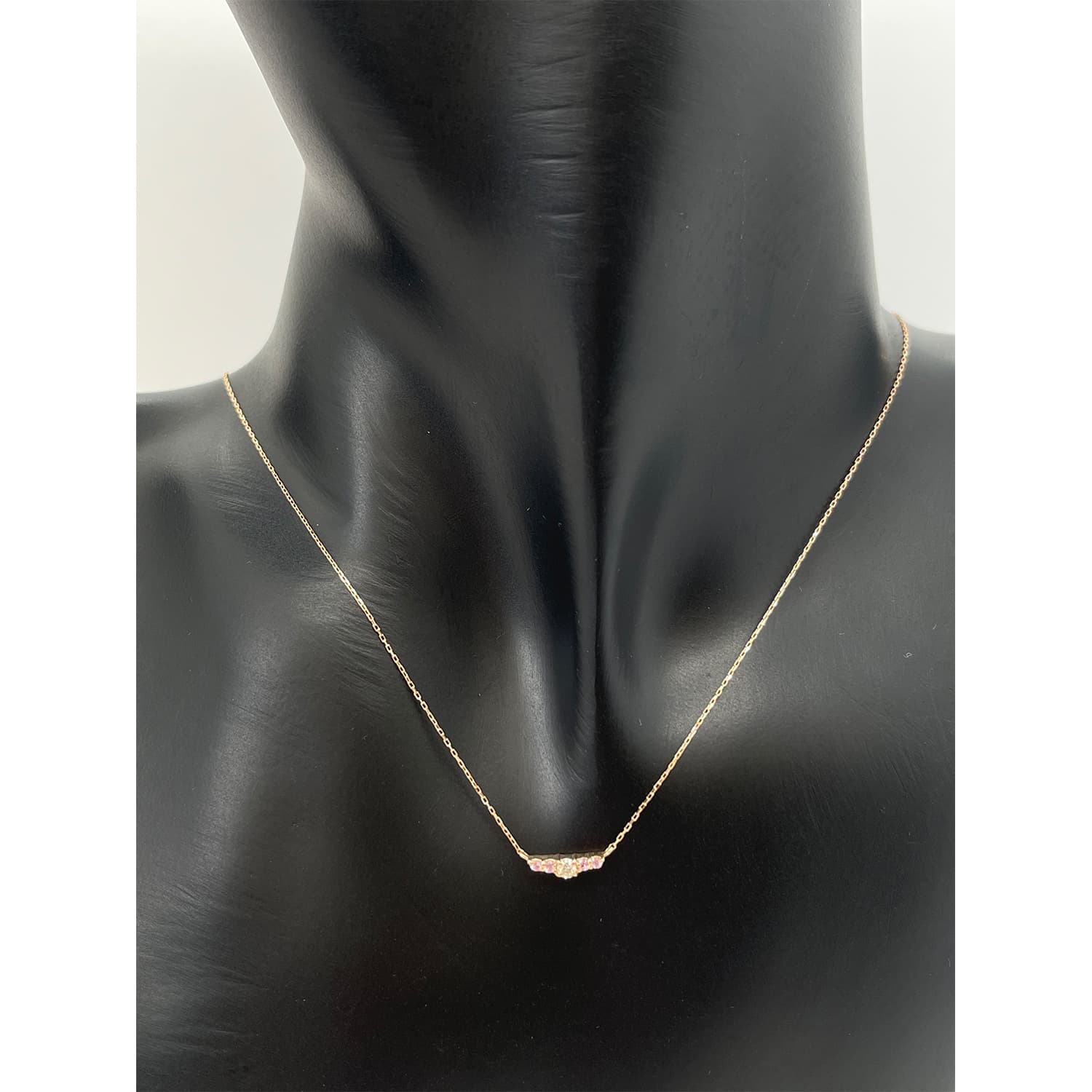 Pink Horizontal Band Pendant Chain