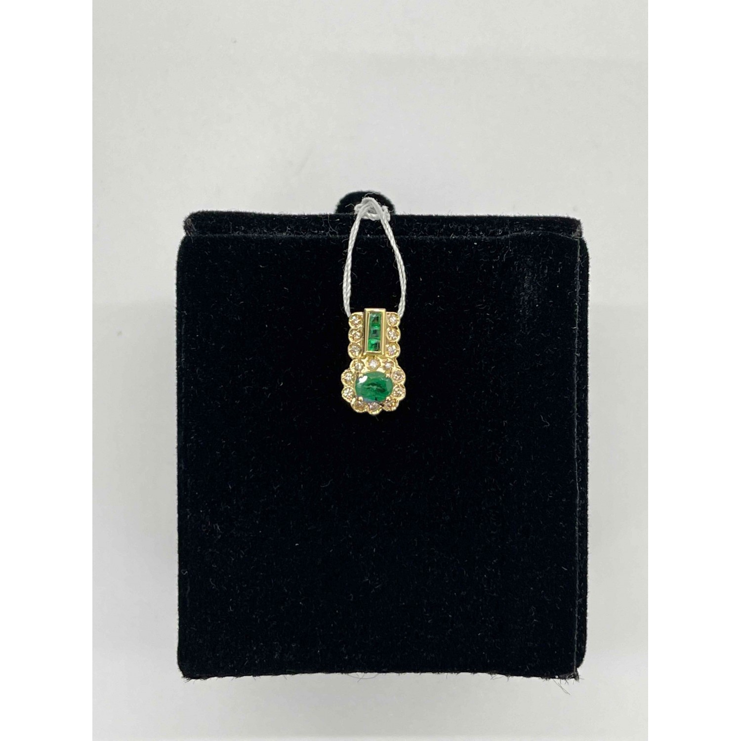 18K Gold Emerald Pendant
